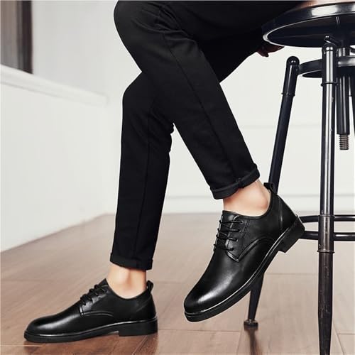 Elegant Leather Lace Up Oxford Shoes for Men Comfortable for Business and Formal Events3