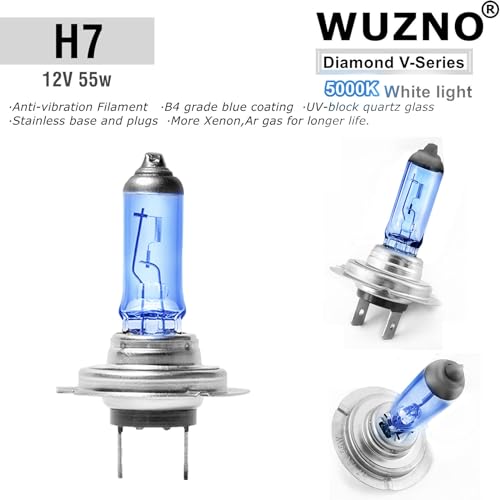 image for Wuzno 4 Pack H7 Halogen Headlight Bulb 12V 55w White 5000K Fog Light B