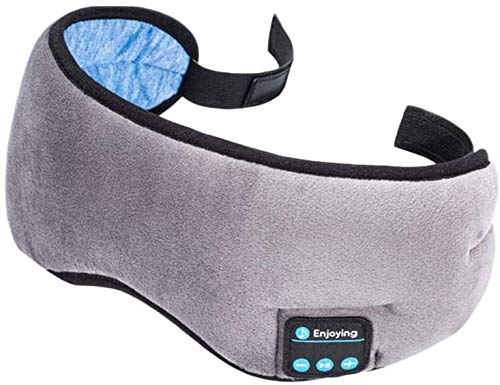 horoly bluetooth sleeping eye mask headphones, travel sleeping headphone 4.2 bluetooth eye mask handsfree music sleep eye shades headset built-in speakers microphone washable