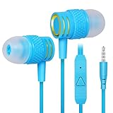 UrbanX R2 Kabelgeb&ene In-Ear-Kopfhörer mit Mikrofon für Samsung Galaxy J3 (2018) mit verwicklungsfreiem Kabel, geräuschisolierende Kopfhörer, tiefer Bass, In-Ear-Silikonspitzen