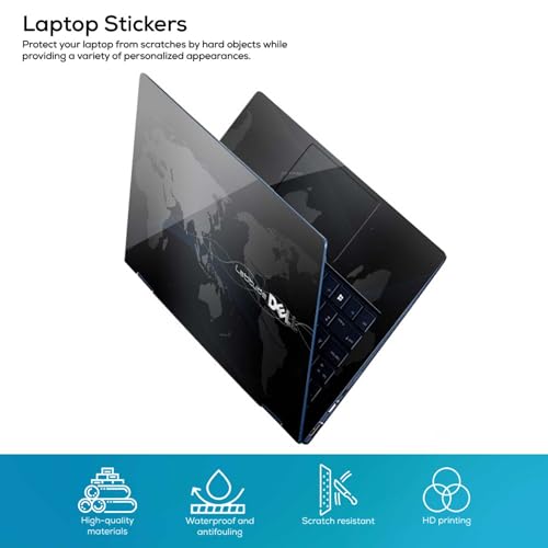 Image of Galaxsia Pattern D83 Full Body Vinyl Laptop Skin /Sticker /Cover Upto 15.6 Inches Laptops Laminated-Removable-HD Quality Compatible for -Dell (15x10 Inches)