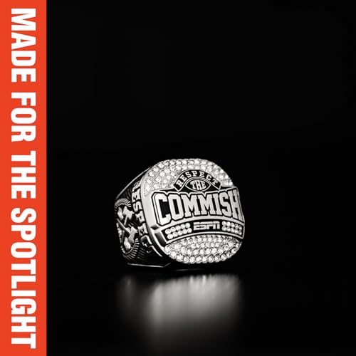 Image of ESPN Respect the Commish Championship Trophy Ring - Size 12 Ring (Silver Finish)