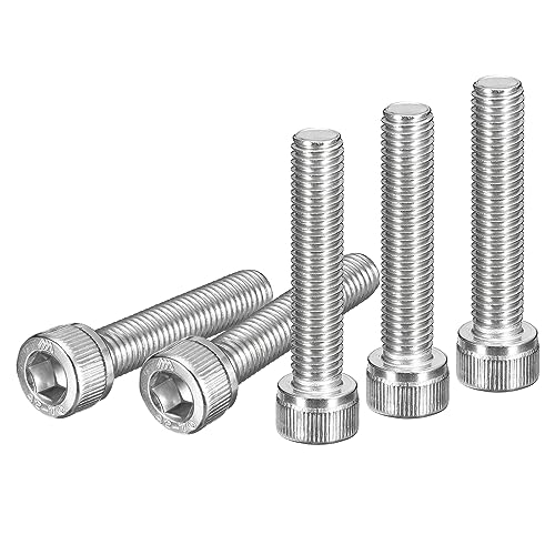 DTGN M10x50mm Socket Head Cap Screws Bolts, 5Pcs 304 Stainless Steel 18-8, Metric Machine Hex Socket Screw, Hex Drive