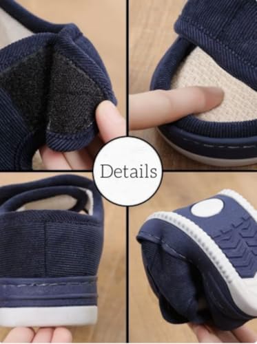 Image of Diabetic Sandals for Men Wide Width Edema Swollen Slippers Adjustable Open Toe Surgical Shoes Anti-skid Breathable Orthopedic Footwear Memory Foam Soft Elderly Sandals