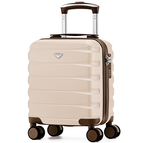 Flight Knight Lightweight Travel Suitcase 40x30x20cm | Hard Shell Carry On Luggage with Aluminum Telescopic Handle, 8 Spinner Wheels & TSA Lock | Approved for easyJet, Vueling & Wizz Air