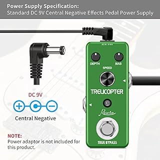 Rowin Pédale à effet trémolo classique pour guitare électrique, True Bypass - Les Beatles, Paul McCartney, John Lennon, RIngo Starr, George Harrison Rowin Pédale à effet trémolo classique pour guitare électrique, True Bypass – Image 5
