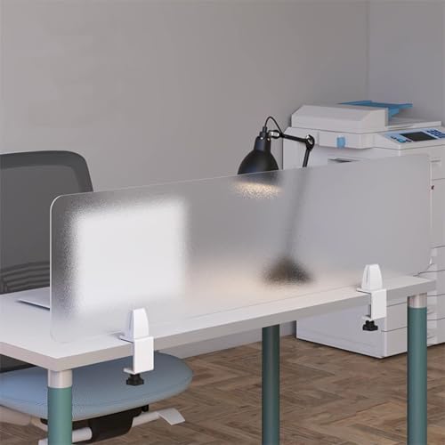 Panneau d'intimité de bureau en acrylique givré – Séparateur acoustique portable pour bureau, école et vente au détail pour une meilleure concentration et intimité