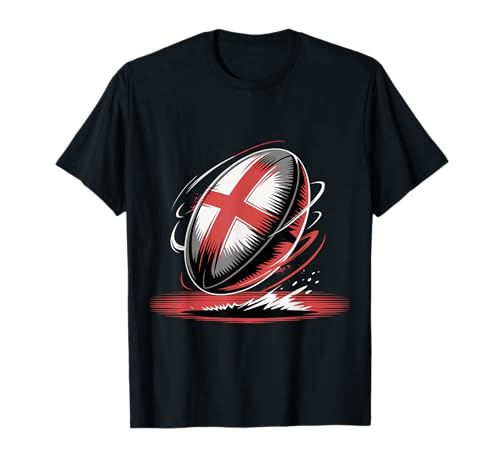 Image of England Rugby English Flag Rugby England women The Red Roses T-Shirt