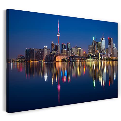 Impression sur toile Toronto la nuit tableau cityscapes 60x40 cm