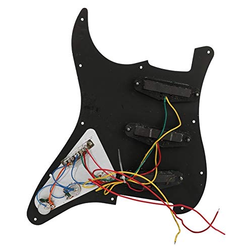 Pickguard précâblé 3 plis SSS pour guitare électrique Noir - Les Beatles, Paul McCartney, John Lennon, RIngo Starr, George Harrison Pickguard précâblé 3 plis SSS pour guitare électrique Noir – Image 5