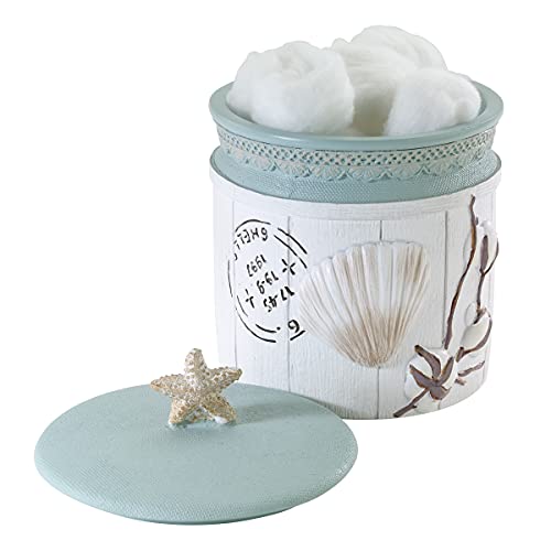 Avanti Linens - Covered Jar, Countertop Organizer, Farmhouse Chic Home Decor (Farmhouse Shell Collection) - Image 2