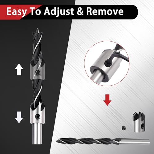 Aimlentool CD-7PCS Countersink Drill Bits Set, 7-Pack High Carbon Steel Countersink Drill Bits thumb #3