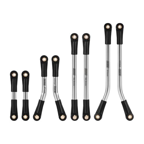INJORA Stainless Steel High Clearance Chassis 4 Links Set for 1/24 Axial SCX24 GX470 Upgrade