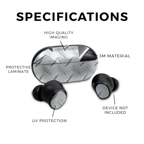 Image of Carbon Fiber Skin Compatible with Beats Solo Buds - Diamond Plate - Premium 3M Vinyl Protective Wrap Decal Cover - Easy to Apply | Crafted in The USA by MightySkins