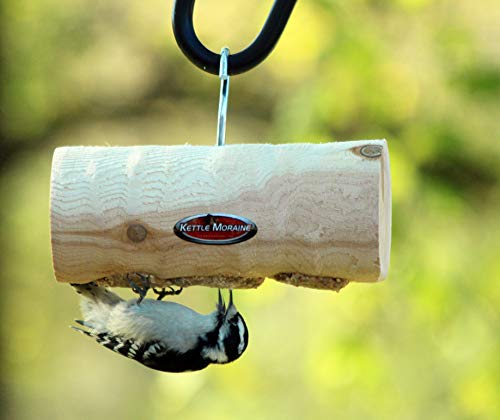 Kettle Moraine Mini Cedar Upside Down Clinger Or Vertical Suet Plug Log Feeder by Kettle Moraine - Used condition - US$15.51