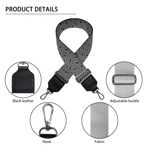 Image of Adjustable Purse Strap for Women, Crossbody Wide Handbag Strap Replacement, Sturdy Bag Strap with Silver Hardware
