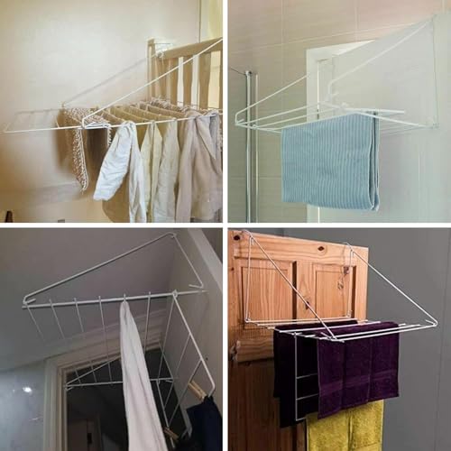 PD - 7M Folding Over Door Clothes Dryer - Heavy Duty Laundry Dryer Rack - Caravan Window/Door Clothes Airer - Balcony Towel Holder - Foldable Laundry Indoor Drying Rail - Strong & Lightweight (1) - Image 4