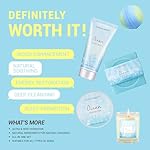 Gifts for Women, Bath and Body Womens Gift Sets with 5 Pcs Ocean Scented Spa Gifts for Women Bath Gift with Scented Candle Body Butter Hand Cream Bath Bomb Mothers Day Gifts - Image 3
