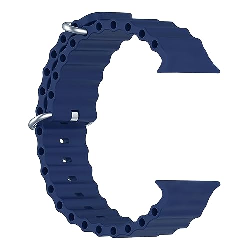 Image of ACM Watch Strap Slide 42mm 44mm 45mm 46mm 49mm Silicone Smart Belt Compatible with Boat Wave Elevate Smartwatch Classic Band Dark Blue