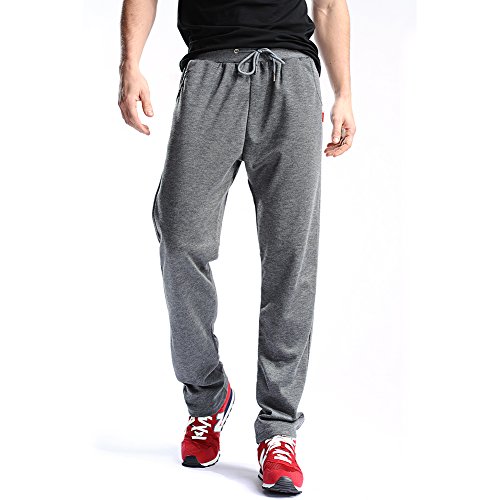 DIXIUZA Hombres Al Aire Libre Jogger Entrenamiento Pantalones Pantalones De Elástico En La Cintura con Bolsillo pantalón, Gris Oscuro Cover