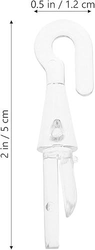 Miniatura 2 de DOITOOL 6 piezas de herramientas para la punta de la vara inclinable de la ventana, accesorios horizontales blancos, ganchos de cortina de