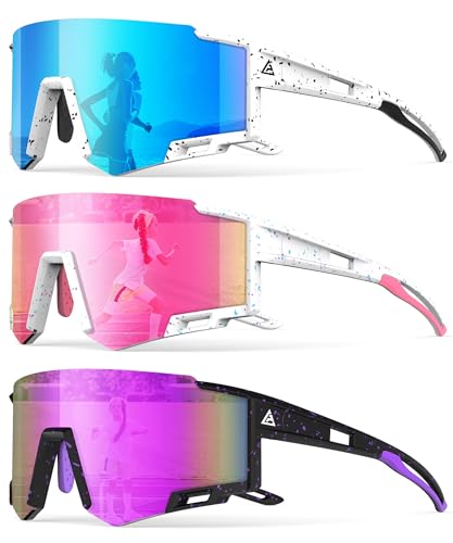 Image of Kids Sunglasses Youth Baseball Sunglasses for Boys Girls Age 6-14 Sports UV400 Protection SunGlasses 3 Pack