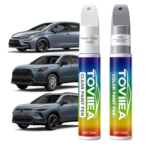 Image of Celestite(1K3) Touch Up Paint for TOYOTA | 2-In-1 Car Scratch Remover Pen, Car Paint Scratch Repair Kit for Scratches, Chips & Nicks,2-PCS SET