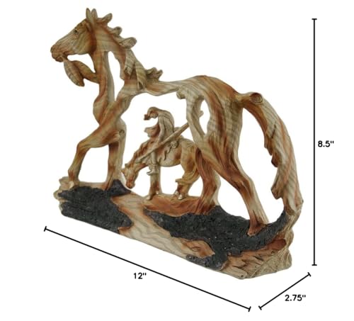 Estatua madera estilo clásico Western Zeckos miniatura 5