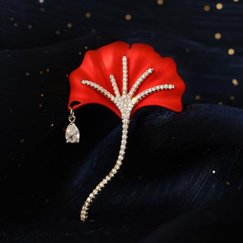 Image of Red Rose Flower Brooches and Pins for Women Costume Jewelry Brooch Pins Broches Jewelry for Women Elegant Lady Pin