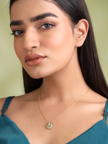 Image of Yellow Chimes Necklace for Women | Fashion Gold Plated Long Pendant Chain for Girls | Golden Charm Necklace for Women | Birthday Gift for Girls Anniversary Gift for Wife