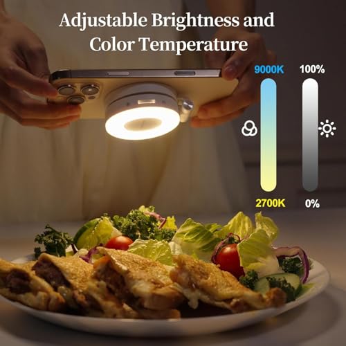 Image of FKU 3-in-1 Magnetic Beauty Selfie Light with 2.4 inch Mirror, Adjusted 3 Modes, Rechargeable Fill Light for Selfies, for Photography,Makeup,Vlog (3-in-1 Magnetic Beauty Selfie Light)