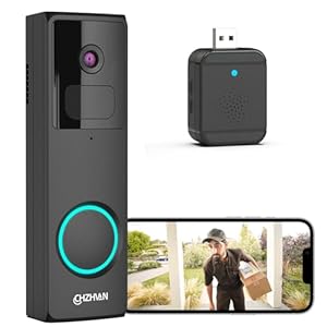 Doorbell Camera Wireless, FHD Smart Video Doorbell Wireless with AI Analysis, 2.4G Wi-Fi, Battery Powered, Anti Theft, PIR Motion Detection for Apartment Outdoor, Instant Alerts, 2-Way Audio