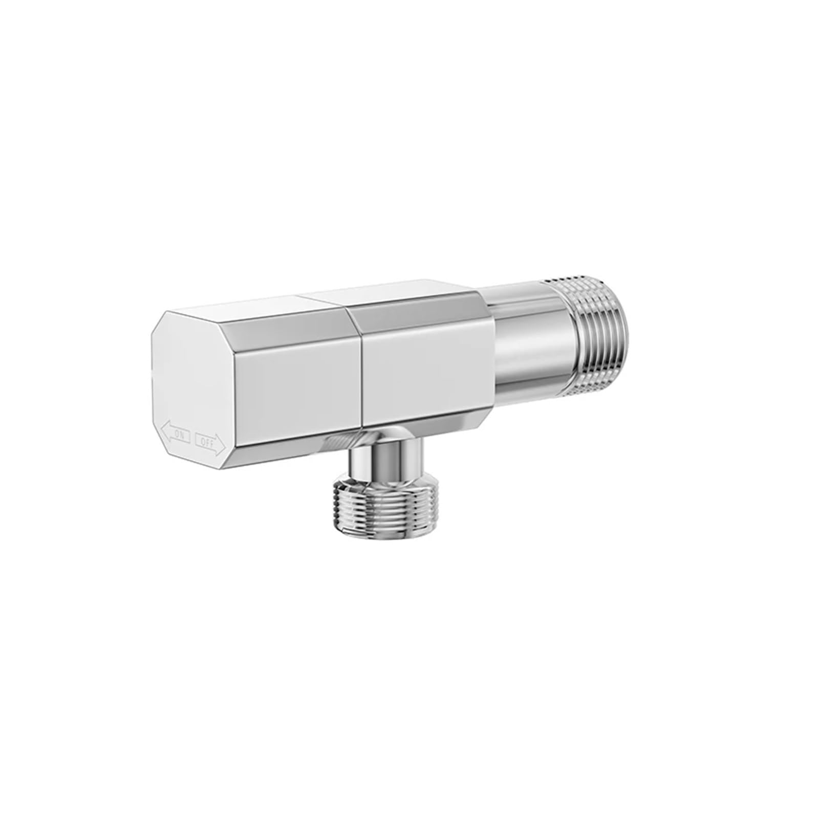 tap Angle Valve, 1 Piece Brass Angle Valve Water Inlet Bathroom Single Outlet Stop Toilet Kitchen(Black)(Silver)