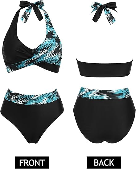 Bikini taille haute contrôle du ventre AI'MAGE chic bicolore - 5