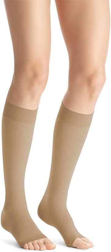 JOBST Opaque Compression Stockings, 15-20 mmHg, Knee High, Open Toe