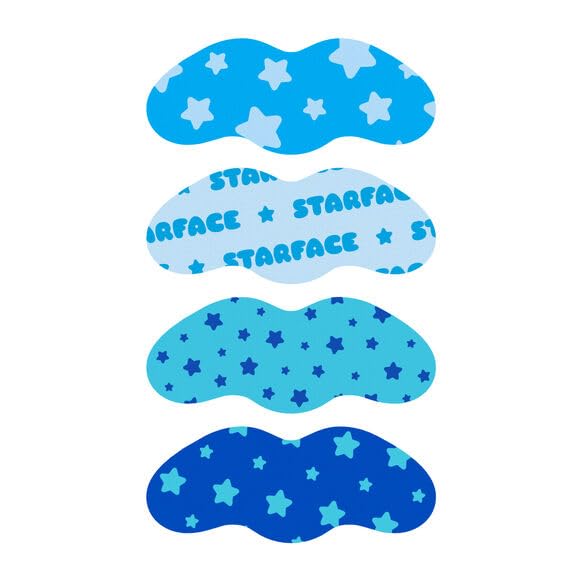 Starface Star Strips + Salicylic Acid – 8 Porenreinigende Nasenstreifen mit Salicylsäure und Aloe Vera – entfernt Mitesser und überschüssiges Fett – Design mit blauen Sternen