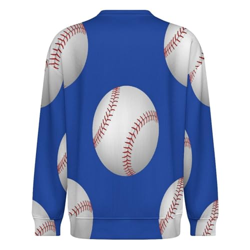 MoBlinko Baseball Bat and Ball Mens Sweater Crewneck Sweater Lightweight Sweaters for Men Long Sleeve Pullover3