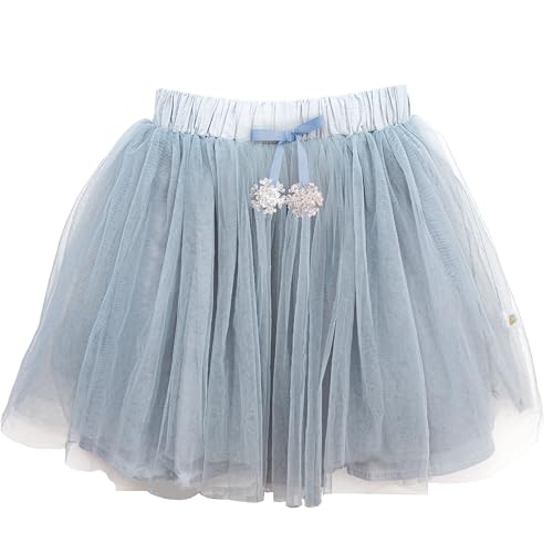 Papierdrachen Tüll Rock mit Glitzer– Eiskristall hellblau –...