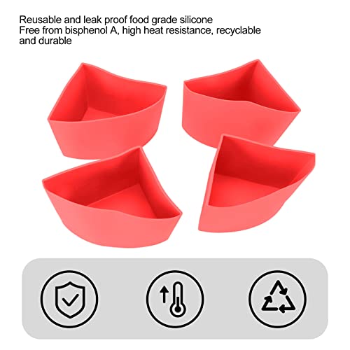 Revestimiento de silicona reutilizable, revestimiento para olla de cocción lenta 4 en 1, revestimientos para ollas de barro a prueba de fugas para ollas de 6 cuartos, cocción sin (Roja) - imagen 5