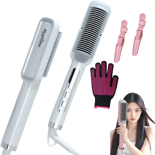Brosse lissante ionique 2 en 1, blanc, 80-230°C
