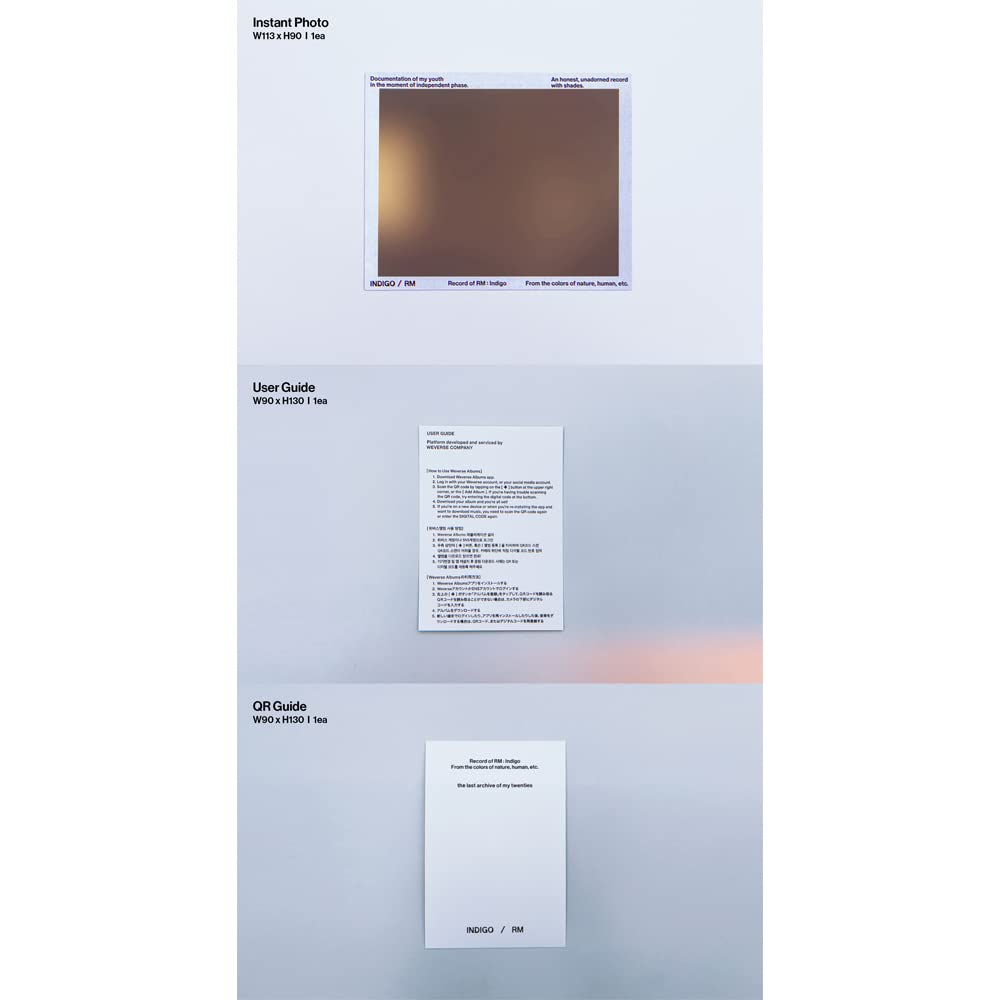 RM / `INDIGO’ LP & ポストカードエディション　2点セット ktown4u.com : [2CD SET] RM (BTS) - [Indigo] Book Edition + [Indigo