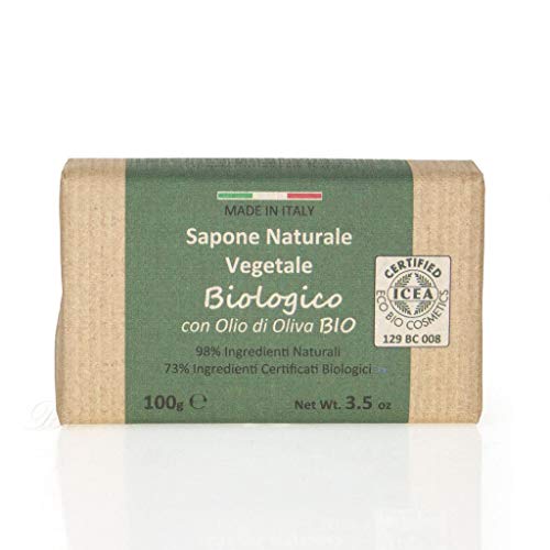 Iteritalia Sapone Vegetale Biologico con Olio di Oliva Bio - 100 g