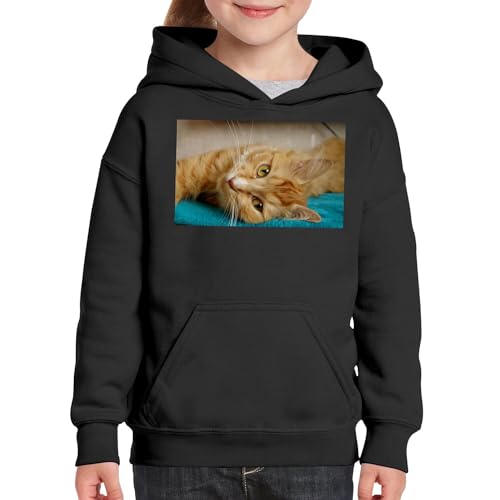 Sweat à capuche enfant chat roux le compagnon doux des petits - 3