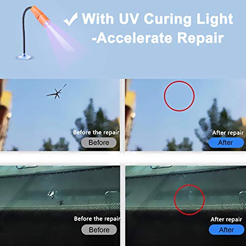 2020 New DIY Windshield Repair Kit, with UV Curing Light, Fast Repair, Car Glass Repair Tool Set for Half-Moon Cracks and The Combination Cracks - Thumbnail 3
