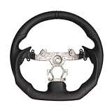 JIANGGAI D-shaped Steering Wheel, Full Leather Steering Wheel Fit For Infiniti G37 G37X 2007-2013