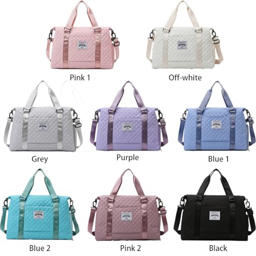 Weekender Travel Duffle Bags Sports Large Tote Bag Yoga Gym Bags Duffel Overnight Bag for Women Pink 22