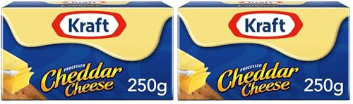 Image of Kraft Processed Cheddar Cheese, 250 g (Pack of 2)