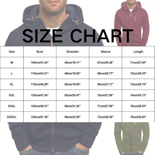 Hoodies for Men Oversized Zip up Lightweight Baggy Fashion Gym Work Sweatshirts Casual Coat Fall Winter Tops Clothes4