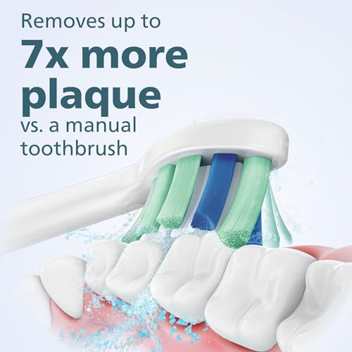 Image of Philips Sonicare 4100 Rechargeable Electric Toothbrush, Advanced Plaque Removal, Pressure Sensor, Includes Brush Head Case, Black BD5003AZ