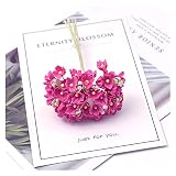 lliang Künstliche Blumen 8 stücke Mini Papier Rose Gefälschte Blume Bouquet Hochzeit Dekoration Künstliche Blume DIY Scrapbooking Girlande Kranz Handwerk Gefälschte Blumen (Farbe : Rose)